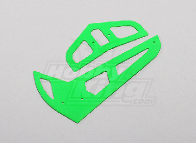 Neon Green Fiberglass Horizontal/Vertical Fins Trex 450 V1/V2/Sport/PRO