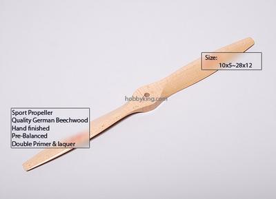 XR Type B Beechwood 3D/SF Propeller 28x10