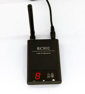 FPV 2.4G A/V Receiver (RX) W/Channel Number Display RC802 | RP-SMA, jack