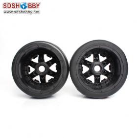 Baja 5B Slick Tire with Wheel Hub*4pcs/Set for 1/5 Scale Gasoline Car