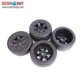 Baja 5B Slick Tire with Wheel Hub*4pcs/Set for 1/5 Scale Gasoline Car