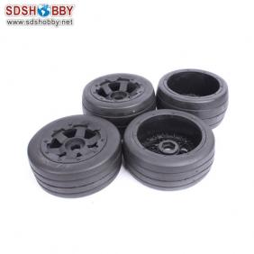 Baja 5B Slick Tire with Wheel Hub*4pcs/Set for 1/5 Scale Gasoline Car