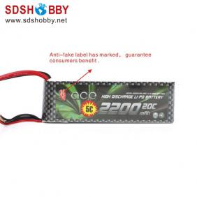 Gens ACE New Design High Quality 2200mAh 20C 3S 11.1V Lipo Battery with T Plug