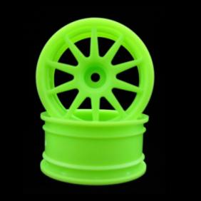 Wheel Hub Rim only For 1/10 Racing Car  Green  Color (2pcs)