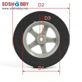 Super Light RC Airplane Sponge Wheel Φ30 x H7mm