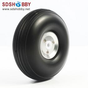 RC Airplane RC Airplane PU wheel with CNC Aluminum Hub 3.25'' (D82.55 x H30 x Φ5mm)