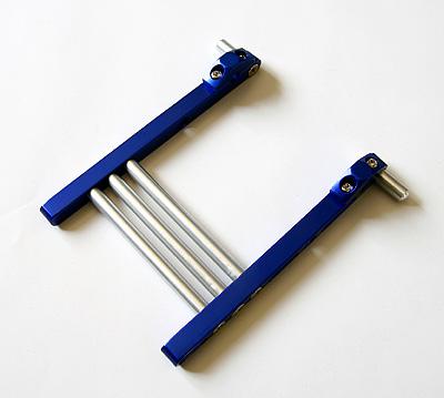 Universal Aluminum H-Shape Support for Transmitters - Blue