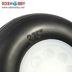 RC Airplane PU wheel with plastic hub 3.75'' (D95.25 x H34 x Φ5mm)