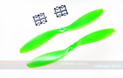 GF 11x4.7 Nylon Propeller Set (one CW, one CCW) - Green