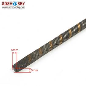 Flexible Axle (Both Square) Positive Dia. =φ6.35 Side=5X5mm Length=390mm for RC Model Boat