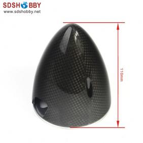 RC Model 3.5″(89mm) Carbon Fiber Bullet Spinner with Aluminum Back Plate 3K Surface Processing