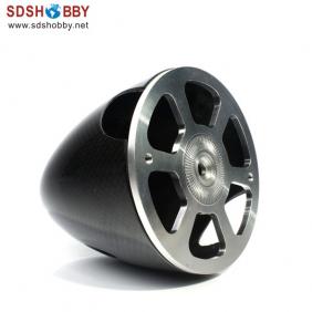 RC Model 3.5″(89mm) Carbon Fiber Bullet Spinner with Aluminum Back Plate 3K Surface Processing