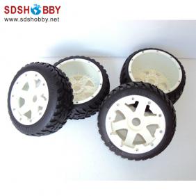 Baja 5B Secondary Generation On-road Tire with High Strength Nylon Wheel Hub*4pcs/Set for 1/5 Scale Gasoline Car