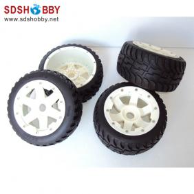 Baja 5B Secondary Generation On-road Tire with High Strength Nylon Wheel Hub*4pcs/Set for 1/5 Scale Gasoline Car