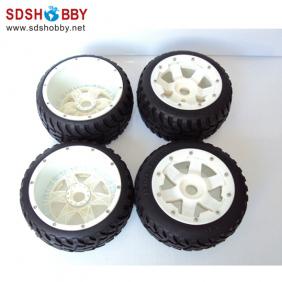 Baja 5B Secondary Generation On-road Tire with High Strength Nylon Wheel Hub*4pcs/Set for 1/5 Scale Gasoline Car