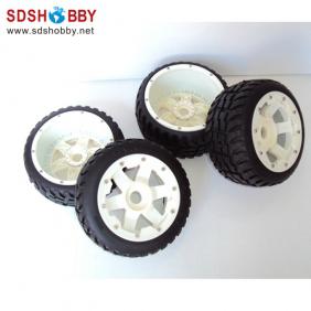 Baja 5B Secondary Generation On-road Tire with High Strength Nylon Wheel Hub*4pcs/Set for 1/5 Scale Gasoline Car