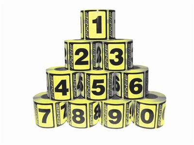 Racers Edge Race Number Set Black/Yellow RCE9069