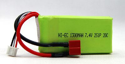 HI-EC 1300mah/7.4V 20C Li-poly Battery Pack W/T-connector