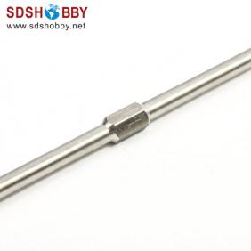 Stainless Steel Hexagon Push Rod M3*3.35 inch with U.S System Left & Right Teeth