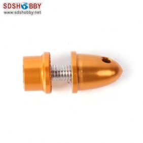 Aluminum Bullet Propeller Adaptor 3.0mm Yellow Color