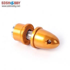 Aluminum Bullet Propeller Adaptor 3.0mm Yellow Color