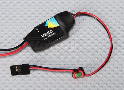 12V 2.5A UBEC 2-5S Lipoly (12-23v)