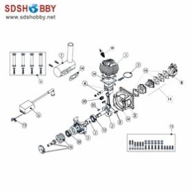 One Set of Connecting Rod for Crankshaft for Engine EME35