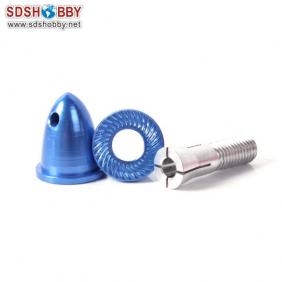 Aluminum Bullet Propeller Adaptor 4.0mm Blue Color