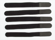 General Velcro Set 20CM x 2CM Black (5pcs)