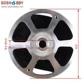 RC Model 3″(76.2mm)  Carbon Fiber Bullet Spinner with Aluminum Back plate 3K Surface Processing