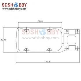 Aluminium Alloy CNC Motor Mount/ Mounting Base for 25mm Carbon Tube