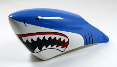 Painted Fiberglass Canopy for 250 Helicopter - Blue Shark