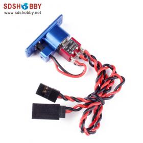 Square Aluminium Alloy Single Switch Blue