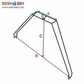 Carbon Fiber Landing Gear for EXTRA300 50CC Gasoline Airplane without 3K Treatment on Surface