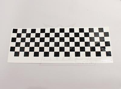 Decal Sheet Chequer Pattern Black/Clear 590mmx180mm