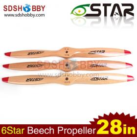 6Star Beech Propeller/ Wooden Propeller 28*10 28x10 for RC Gasoline/ Petrol Airplane