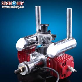 CNC CRRC GF55II 55cc Twin Cylinder Gasoline Engine/Petrol Engine for RC Airplane with Walbro Carburetor