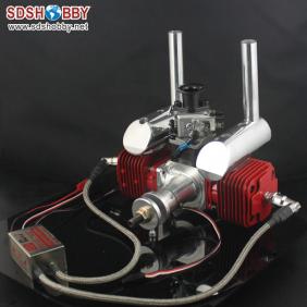 CNC CRRC GF55II 55cc Twin Cylinder Gasoline Engine/Petrol Engine for RC Airplane with Walbro Carburetor