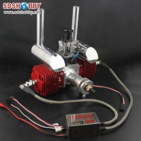 CNC CRRC GF55II 55cc Twin Cylinder Gasoline Engine/Petrol Engine for RC Airplane with Walbro Carburetor