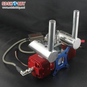 CNC CRRC GF55II 55cc Twin Cylinder Gasoline Engine/Petrol Engine for RC Airplane with Walbro Carburetor