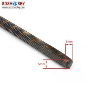 Flexible Axle (Round & Square) Positive Dia. =φ6.35 Side=5X5mm Length=370mm for RC Model Boat