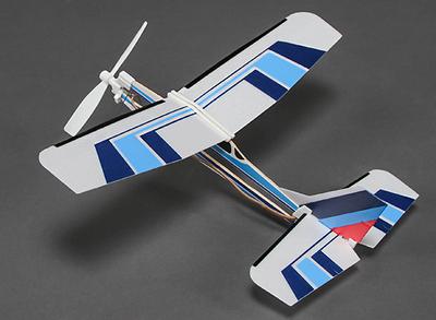 Rubber Band Powered Freeflight 182 Light Aircraft 288mm Span