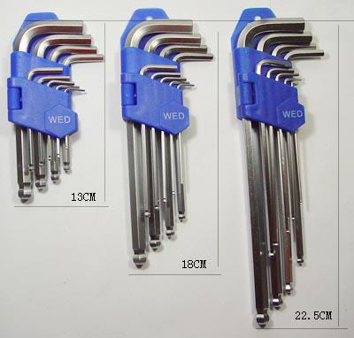 9-piece T Bar Allen Key Assortment (Big)