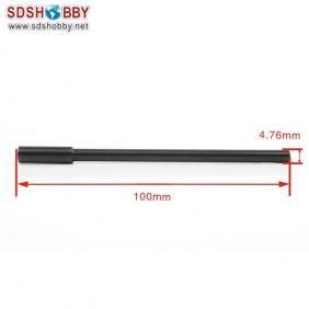 Drive shaft without screw Length=100mm Dia-A=4.76mm Dia-B=5.35mm Side=3X3mm