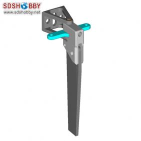 Aluminum Alloy 90 Rudder Length=46mm Height=90mm with Water Pickup for RC Boat