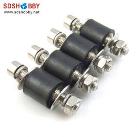 M6 Rubber Mount (Rubber Dia. =16mm Rubber Length=16mm) for Engines of RC Model Boat 4pcs