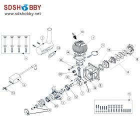 One Set of Connecting Rod for Crankshaft for Engine EME60