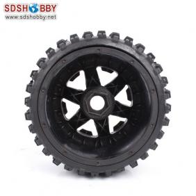 Baja 5B Secondary Generation Barren Land Rear Tire with Wheel Hub*One Pair for 1/5 Scale Gasoline Car