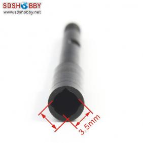 Drive Shaft with Teeth/ Thread Length=65mm Dia.-A=4mm-3.18 Dia.-B=5.3mm Side=3.5X3.5mm for RC Model Boat