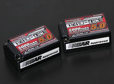 Turnigy nano-tech 5000mah 2S3P 30~60C Hardcase Saddle Lipo Pack (ROAR APPROVED)